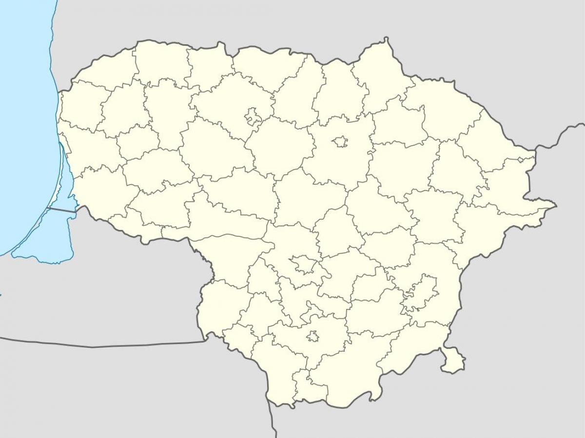 Karta över Litauen vektor