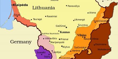 Karta över kaunas Litauen