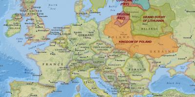 Karta över Litauen historia
