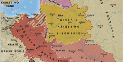 Karta över storhertigdömet Litauen