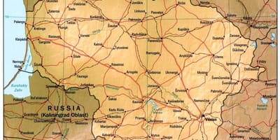 Karta över Litauen 1900